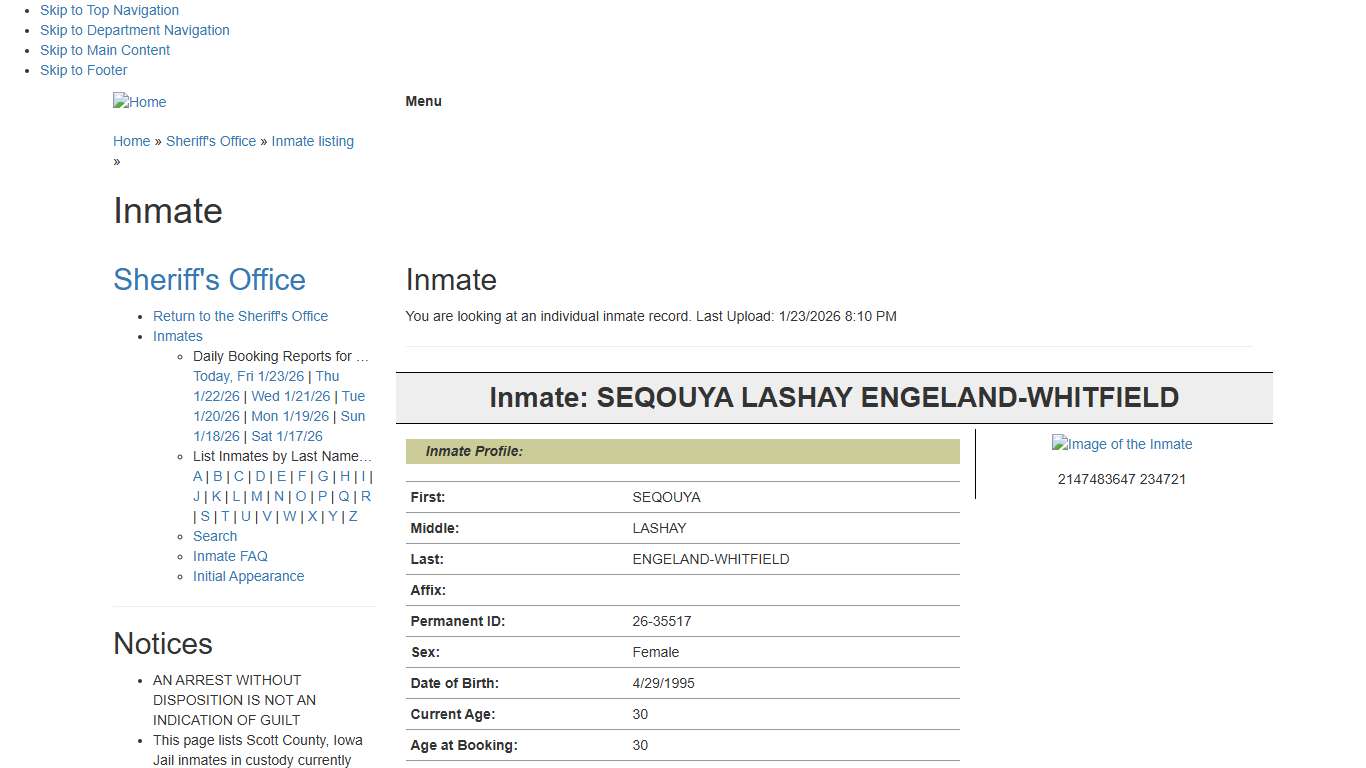 Inmate - Sheriff's Office